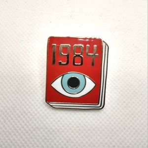 🧁 3/$30 1984 Eyeball Book Cover Enamel Pin NEW